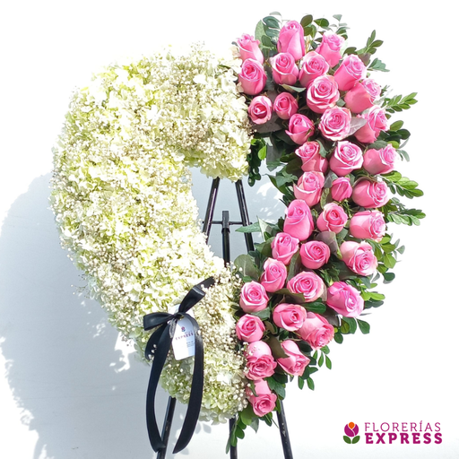 Corona Corazón Rosa - 2.00 mt